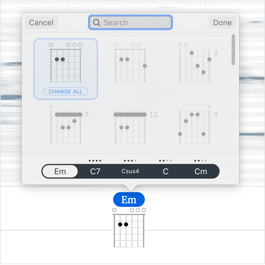 Mac choose chord