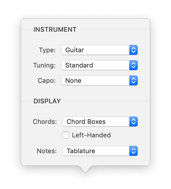Mac notation settings