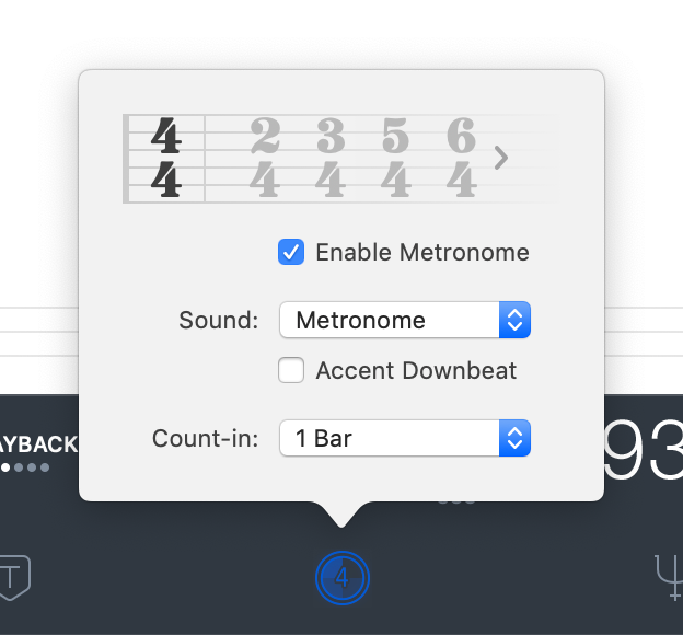 Mac metronome settings