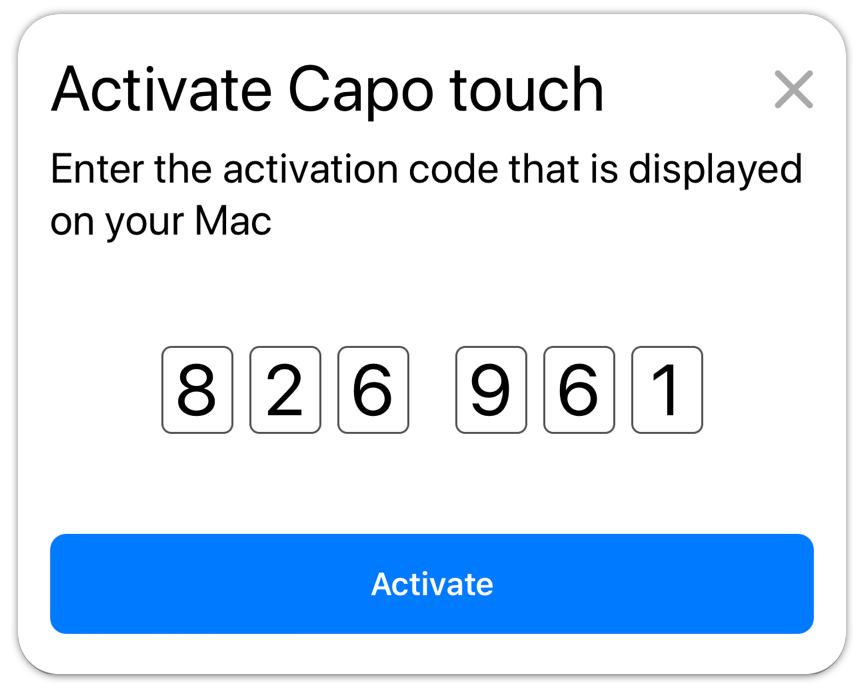 Mac enter code